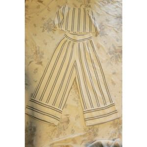 MANGO 2 piece set tank and pants really nice. EUC Medium Summer Vacation Brunch